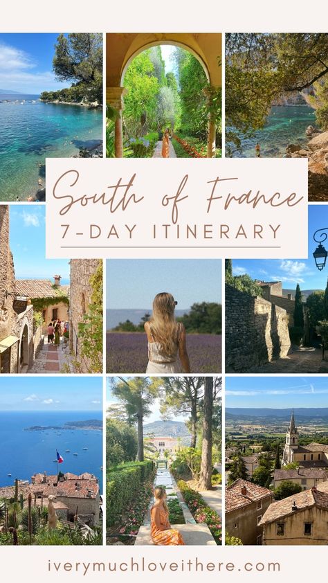 7-Day South of France Itinerary South Of France And Italy Itinerary, South Of France Travel, Paris And South Of France Itinerary, South France, South Of France Itinerary, South Of France Travel Guide, French Riviera Itinerary, French Riviera Travel Itinerary, French Rivera Itinary