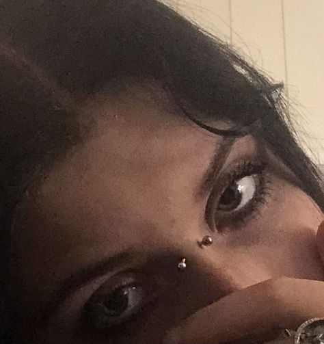 Nose Bridge Piercing Aesthetic, Dimple Piercing Aesthetic, Bridge Piercing Aesthetic, Piercing Bridge, Nose Bridge Piercing, Red Widow, Dimple Piercing, Bridge Piercing, Pretty Piercings