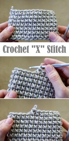 Crochet X Stitch, Crochet Unique, X Stitch, Confection Au Crochet, Stitch Tutorial, Crochet Simple, Stitch Crochet, Tutorial Crochet, Crochet Stitches Tutorial