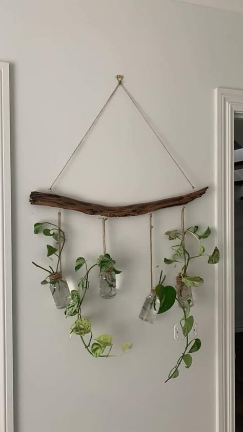 Dorm Diy Decor, Hanging Plant Design, Hanging Propagation, Neutral Fall Decor Ideas, Design Pot, Plants Stand, Wall Hanging Decorations, Tile Design Ideas, Cozy Up Your Home