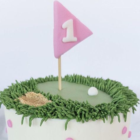 Satin Ice on Instagram: "⛳ Time to Par-tee! - 🛍️ Make Something Sweet with our products NOW at SatinIce.Shop 💡 Let us inspire you with our extensive dessert collections for holidays, weddings, birthdays, parties and more (link 🔝). - Created by: @SherrieBakesCakes #satinice #lovesatinice #satiniceproducts #cakedecorating #cakesupplies #cookiedecorating #cookies #shopsatinice #buysatinice #madeintheusa #satinicefondant #fondant #satinicepinterest #pinit #pinterest #getinspired #golf #golfcake # Golf First Birthday Party Girl, Girl Golf Birthday Party, Hole In One First Birthday Pink, Golf Smash Cake, Hole In One Cake, Golf First Birthday, Satin Ice Fondant, Par Tee, Golf Cake