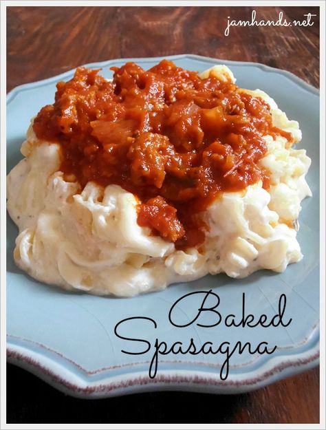 Spasagna Recipe, Spaghetti Recipe, Spaghetti Recipes, Italian Dishes, Hearty Meals, Main Meals, Main Dish Recipes, Pasta Dishes, Lasagna