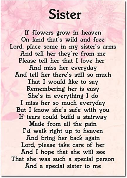 Missing My Sister Quotes, Losing A Sister Quotes, Happy Birthday Sister In Heaven, Miss You Sister Quotes, Poems For My Sister, Letter To My Sister, Sister Bond Quotes, Sister Memorial, Dad In Heaven Quotes