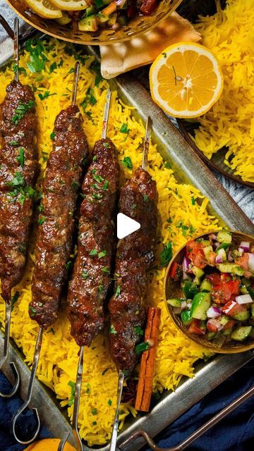 ‎♥️🇵🇸بنت فلسطين‎ on Instagram: "Juicy Ground Kofta Kebabs   Juicy and delicious beef kebabs in the oven or electric indoor grill or outdoor grill! They're so easy and absolutely delicious, they stay juicy hours after cooking.   Comment "recipe" to get it sent to your dms!  #kebabs #kabob #grillseason #arabfood #middleeasternfood #persianfood #persian #arabicfood #palestinianfood #kofta #koftakebab #beefkebab  #kefta #kafta #kaftakebab #lebanesefood" Beef Kofta Kebab, Chicken Kofta Kebab, Beef Kebab Recipes, Kofta Recipe Beef, Persian Kebab Recipe, Kefta Kabob Recipe, Kebabs In The Oven, Kafta Kabob Recipe, Beef Koftas