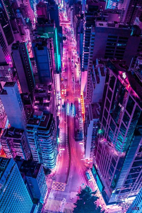 Aerial Explorations of International Cityscapes Washed in a Neon Glow by Xavier Portela | Colossal Skizzy Mars, Ville Cyberpunk, Jasmine Thompson, Neon Noir, City At Night, New Retro Wave, Cyberpunk Aesthetic, Cyberpunk City, Vaporwave Aesthetic