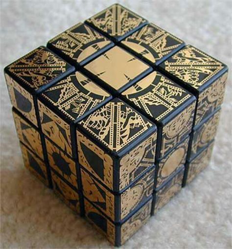 Hellraiser puzzle box Hellraiser Cube, Lament Configuration, Clive Barker, Rubix Cube, Horror Stuff, Metal Puzzles, Anne Rice, Cube Puzzle, Cute Posts