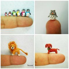 How to DIY Cute Crochet Amigurumi Miniature Animals | www.FabArtDIY.com LIKE Us on Facebook ==> https://www.facebook.com/FabArtDIY Tiny Animals, Miniature Crochet, Söt Katt, Crochet Animals Free Patterns, Crochet Amigurumi Free Patterns, Crochet Amigurumi Free, Miniature Animals, Amigurumi Free, Knit Or Crochet