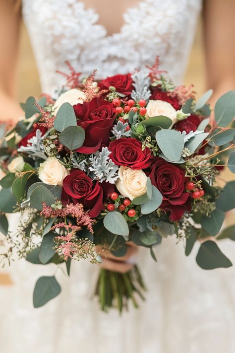 Discover 85+ elegant vintage bouquets that every bride will love! Their sophisticated designs and romantic touches make them simply breathtaking. View the full collection! #vintageflowers #timelesswedding #bridalinspo Red Wedding Bouquet Ideas, Maroon Wedding Flowers, Western Bouquet, Wedding Bouquets Red, Timeless Vintage Wedding, Planning 2025, Rustic Red Wedding, Red Wedding Bouquet, Red Rose Bouquet Wedding