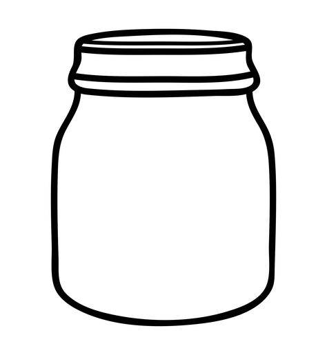 Mason Jar Pattern Free Printable, Free Mason Jar Printables Templates, Mason Jar Coloring Page, Cookie Jar Template Free Printable, Bug Jar Template Free Printable, Jar Template Free Printable, Mason Jar Outline, Jar Outline, Mason Jar Template