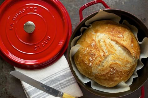 No-Knead Crusty White Bread | King Arthur Baking Crusty White Bread Recipe, Crusty White Bread, Artisan Breads, White Bread Recipe, King Arthur Baking, Knead Bread, Leftover Bread, Baking Stone, Bread Baker