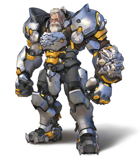 Reinhardt Overwatch, Reinhardt Wilhelm, Steampunk Character, Concept Art Gallery, Overwatch 2, Power Armor, Game Concept Art, Environment Concept Art, Video Game Art