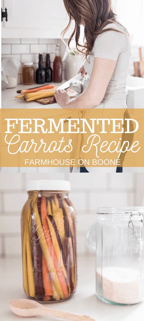 Fermented Carrots, Fermented Vegetables Recipes, Fermented Foods Benefits, Lacto Fermented, Fermented Veggies, Carrots Recipe, Pickled Carrots, Fermentation Recipes, Kinds Of Vegetables