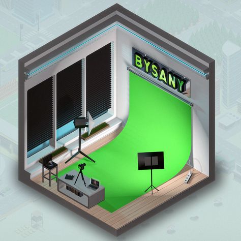 Isometric Rooms, Isometric Room, Ruangan Studio, Home Recording Studio Setup, Small Game Rooms, 달력 디자인, 3d Room, Logo Design Inspiration Creative, Music Studio Room