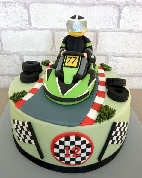 Go Karting birthday cake Go Karting Cake Ideas, Go Kart Birthday Cake Ideas, Karting Birthday Cake, Go Kart Cakes, Go Kart Birthday Cake, Go Kart Cake, Go Kart Birthday, Racing Cake, Car Cakes