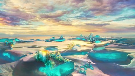 Snow Desert, Desert Artwork, Landscape Concept, Background Drawing, Desert Art, Deviant Art, Fantasy Places, Dungeons And Dragons Homebrew, Weird Creatures