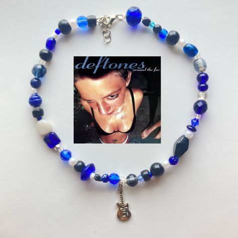 Deftones inspired necklace * Handmade :) #deftones... - Depop Deftones Necklace, Deftones Bracelet, Bracelet Grunge, Kandi Bracelets, Grunge Fairy, Inspired Necklace, Emo Grunge, Homemade Jewelry