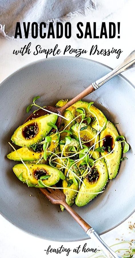 6 reviews · 20 minutes · Vegan Gluten free · Serves 4-6 · Simple Avocado Salad with Japanese-style Ponzu Dressing- simple, delicious and vegan! Dressing Simple, Avocado Brownies, Avocado Salad Recipes, Avocado Egg Salad, Egg Salad Recipe, Ripe Avocado, Avocado Recipes, Avocado Salad, Healthy Side Dishes