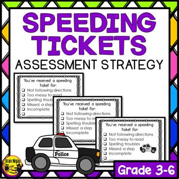 Speeding Ticket Classroom, Speeding Ticket, Assessment Strategies, Speeding Tickets, Classroom Hacks, Grade 5, Minions Funny, Quality Work, Learning Resources