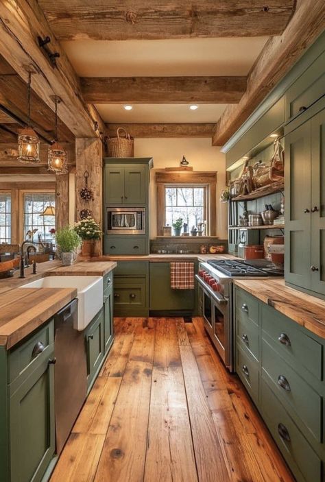 Quirky Farmhouse, Quirky Kitchen, Rustic Kitchen Design, Cabin Kitchens, Farmhouse Kitchen Design, Diy House, Kitchen Redo, House Projects, Art Trends