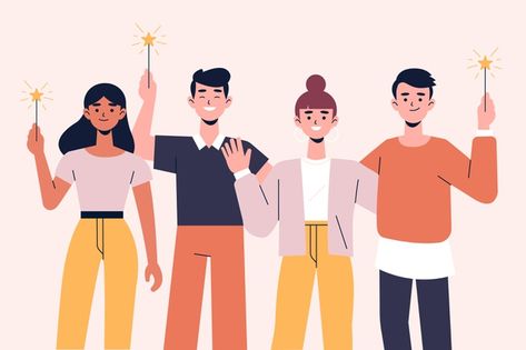 People celebrating together | Free Vector #Freepik #freevector #people #woman #man #human Storyboard Examples, Vector Illustration People, Vector Illustration Character, Human Vector, People Celebrating, Flat Character, People Illustrations, Storyboard Illustration, The Artist Movie