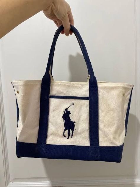 Ralph Lauren Bag Aesthetic, Polo Ralph Lauren Bag, Aesthetic Purses And Bags, Polo Tote Bag, Polo Bag, Ralph Lauren Tote Bag, Ralph Lauren Purse, Ralph Lauren Aesthetic, Ralph Lauren Bag