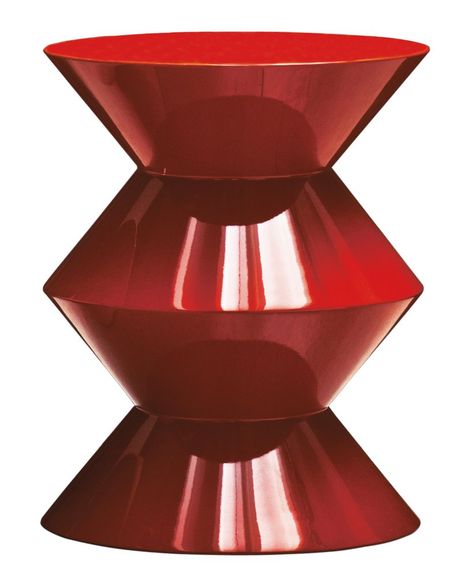 CESAR by Minotti | #design Rodolfo Dordoni #red #colour Burgundy Side Table, Armchair Minotti, Red Accent Table, Minotti Side Table, Stool Coffee Table, Red Coffee Tables, Curvy Sofa, Rodolfo Dordoni, Red Furniture