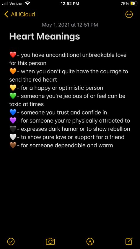 Xoxo Meaning, Black Heart Meaning, Heart Emoji Meanings, Heart Meanings, Purple Heart Meaning, Heart Meanings Emoji, Emoji Chart, Heart Meaning, Happy Best Friend Day