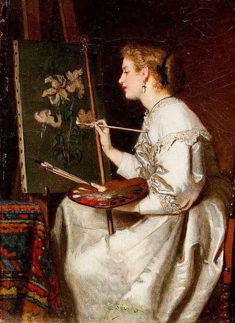 Painter Aesthetic, Knitting Painting, Old Arts, Women Painters, Gilded Cage, Paintings Of Women, Victorian Paintings, Vision Board Photos, Miniature Portraits