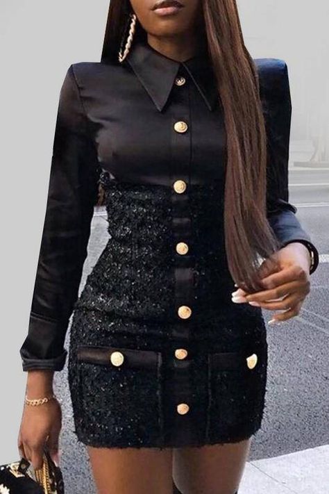 Office Dress Women, Short Spring Dresses, Mini Gold Dress, Fashion And Beauty Tips, Office Dress, Office Dresses, Tweed Dress, Professional Fashion, Elegant Party