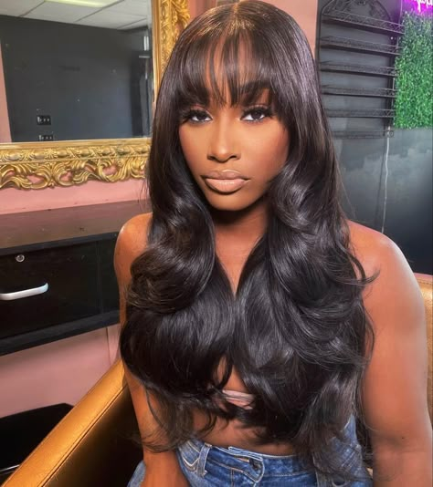 Lace Front Wigs With Bangs, Bang Wigs, Human Hair Wigs With Bangs, Body Lace, Air Bangs, Full Lace Front Wigs, Curly Lace Wig, Textured Curly Hair, Bob Lace Front Wigs