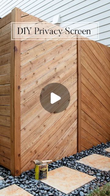 Cedar Fence Ideas, Rv Port, Cabin Landscape, Cedar Fence Boards, Carport Ideas, Cedar Fence Pickets, Diy Privacy Screen, Cedar Stain, Wood Fence Design