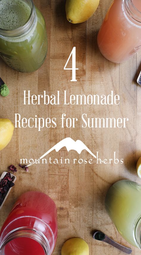 Herbal Lemonade Recipe, Herbal Lemonade, Lemonade Simple Syrup, Lemonade Tea Recipe, Good Lemonade Recipe, Easy Lemonade Recipe, Infused Lemonade, Healthy Lemonade, Homemade Strawberry Lemonade