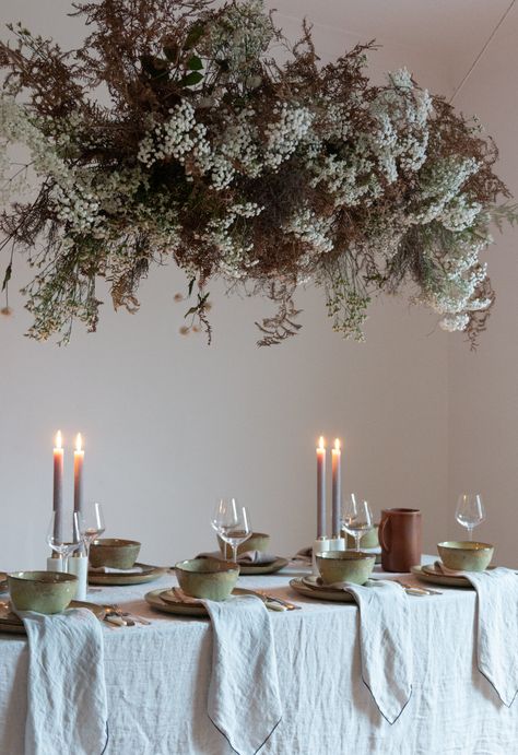 Ad: A winter table with Habitat — Hannah Bullivant #diningtable #floralinspiration Soulful Christmas, Flower Cloud, Wild Thyme, Studio Floor, Flower Installation, Winter Table, Cozy Meals, Table Styling, Christmas Gathering