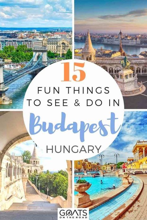 Looking for the top things to do in Budapest? We’ve got the guide for you, filled with tips on what to see on your vacation. Whether you want to enjoy the thermal baths, try some delicious hungarian food and booze, or visit the Citadella, we’ve listed 15 things for your holiday. | #europetravel #hungary #travelguide Things To Do In Budapest, To Do In Budapest, Places To Visit In Europe, Hungarian Food, Visit Budapest, Best Travel Insurance, Thermal Baths, Hungary Travel, Budapest Travel