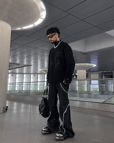 Cyberpunk Guy Outfit, Men’s Cyberpunk Outfit, Men Cyberpunk Fashion, Techcore Outfit, Cyberpunk Y2k Outfit, Cyberpunk Aesthetic Outfit Male, Cyberpunk Male Outfit, Cybertech Fashion, Cyberpunk Fashion Men