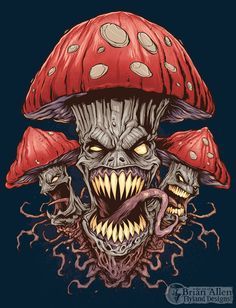 Hongos locko Evil Mushroom, Skeleton Artwork, Mushroom Tattoo, Art Mushroom, Eyeball Art, Tshirt Illustration, Dark Art Tattoo, Art Drawings Sketches Pencil, Shirt Illustration