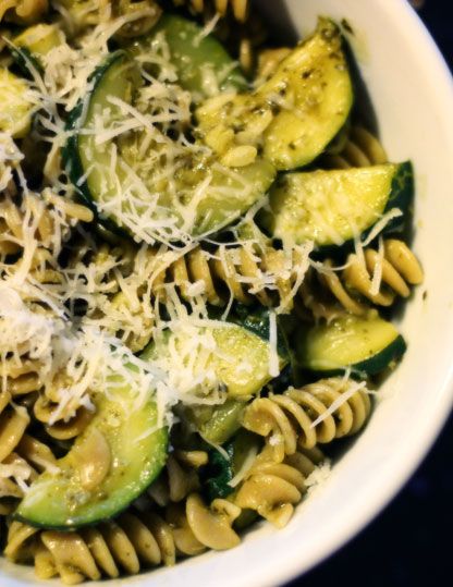 Basil lemon pesto pasta with zucchini Pesto Pasta With Zucchini, Lemon Pesto Pasta, Zucchini Pesto Pasta, Pesto Zucchini, Pasta With Zucchini, Lemon Pesto, Lemon Zucchini, Healthy Lunch Snacks, Table For Two