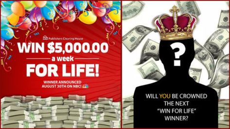 WHO WILL BE CROWNED THE NEXT “WIN FOR LIFE” WINNER THIS MONTH? 67 Chevelle, Instant Win Sweepstakes, Creative Department, Win For Life, Enter Sweepstakes, Winner Announcement, Publisher Clearing House, Lottery Winner, Publishers Clearing House