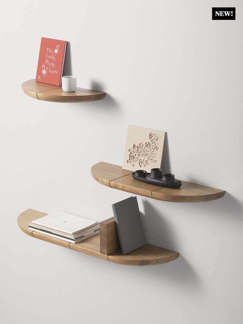 Wall Mount Shelves, Japandi Home, Japandi Wall, Corner Display, Wall Shelf Decor, Oak Shelves, Creative Spaces, Floating Wall Shelves, Wood Joinery