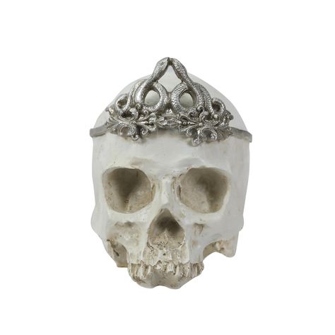 5.75" Skull with Snake Crown Tabletop Décor by Ashland® | Michaels Snake Crown, Skull With Snake, Haunted Forest, Gothic Skull, Home Decor Color, Michael Store, Seasonal Flowers, A Snake, Table Top Decor