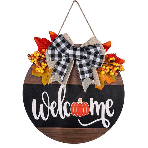 Thanksgiving Round Door Hanger, Fall Door Hangers Wooden, Rustic Wood Door, Fall Door Hanger Buffalo Plaid, Home Office Window, Its Fall Yall Door Hanger, Fall Door Hangers A-door-able Hangers Llc, Decorate Wall, Rustic Wood Doors