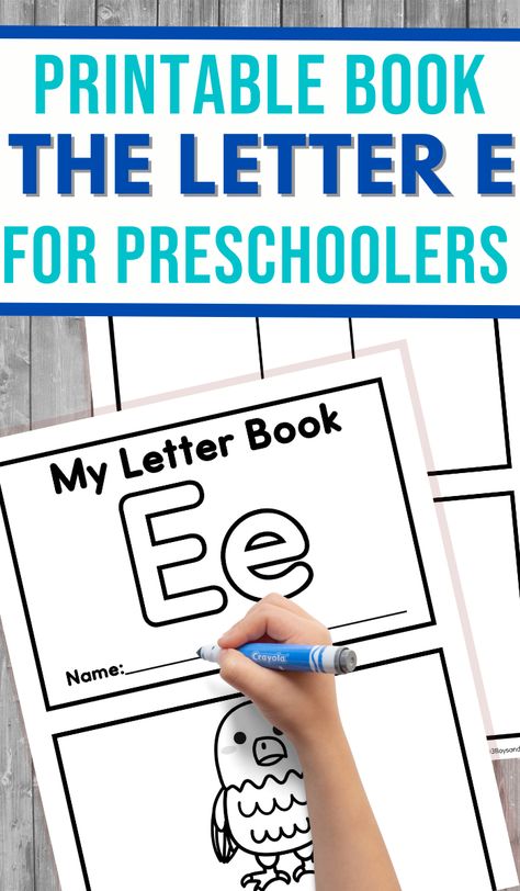 This Letter E Printable Book is perfect for learning all about the letter E! The kids will love being able to have their own printable alphabet book! Letter E Activities For Preschool, Letter E Worksheet, Letter E Printable, Make Mini Books, Homeschooling Worksheets, Letter E Activities, Letter E Craft, Before Five In A Row, Letter Learning Activities