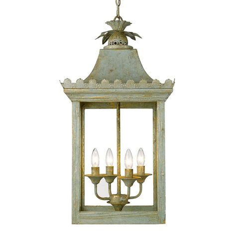 Golden Lighting 0838-4P VS Vintage Sage Finley 4 Light 16" Wide Taper Candle Pendant Country French Cottage, Barnsley Resort, French House Plans, Circle House, Square Chandelier, Foyer Entrance, Cottage Lighting, Dining Room Cozy, Traditional Lanterns