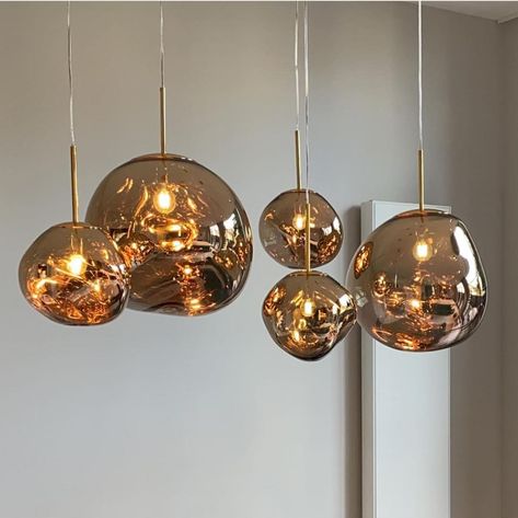 Tom Dixon Melt Pendant, Organic Lighting Design, Brass Living Room, Tom Dixon Melt, Staircase Outdoor, Modern Hanging Lamp, Drawing Rooms, Modern Pendant Lighting, Modern Desk Lamp