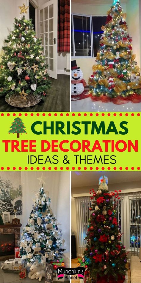 Christmas Tree Decoration Ideas Glam Christmas Tree Ideas, Green Christmas Tree Decor, Traditional Red And Green Christmas, Christmas Tree Simple, Red And Green Christmas Tree, Chic Christmas Tree, Christmas Tree Colour Scheme, Glam Christmas Tree, Christmas Tree Decoration Ideas