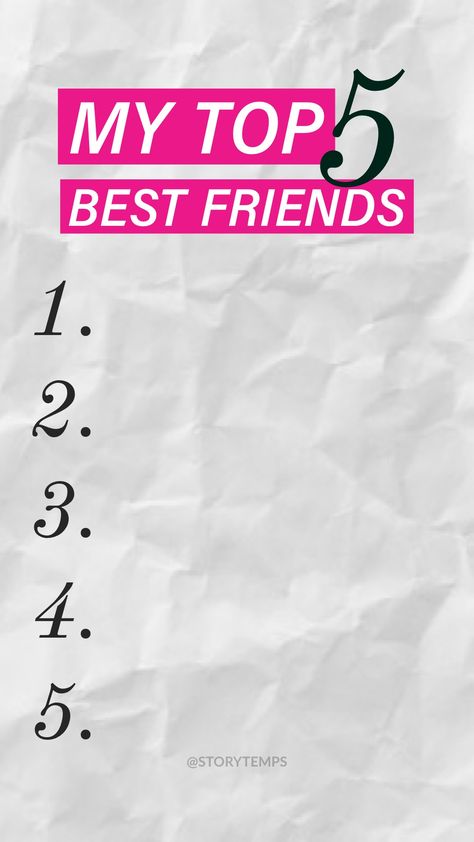 Tag your top 5 friends! #storytemps #storytemplates #storygames #instagram #facebook #survey Top 5 Songs, Snapchat Question Game, Friend Quiz, Instagram Story Questions, Question Game, Friends Instagram, Story Ideas Pictures, Cute Song Lyrics, Fun Questions To Ask