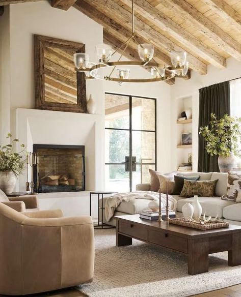 Living Rooms Classic Living Room Ideas, Modern And Classic Living Room, Luxe Living Room, Mediterranean Style Home, Rustic Luxe, Classic Living Room, Open Living Room, Room Renovation, Living Room Shop