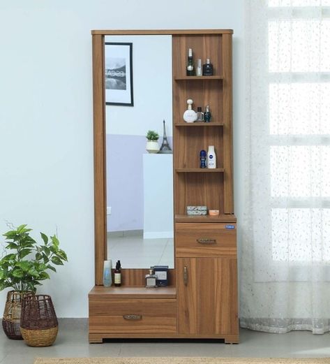 Dressing Table Design Bedrooms, Dressing Table Room, Dressing Table Mirror Design, Wooden Cupboard Design, Modern Dressing Table Designs, Wall Mirror Decor, Full Wall Mirror, Dressing Unit, Box Bed Design