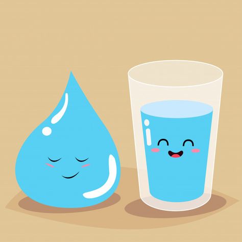 Vaso de agua y gota de agua Vector Premi... | Free Vector #Freepik #freevector #agua #diseno #naturaleza #comic Food Pyramid, Cartoon Clip Art, Water Drops, Water Drop, Premium Vector, Science, Clip Art, Comics, Drawings