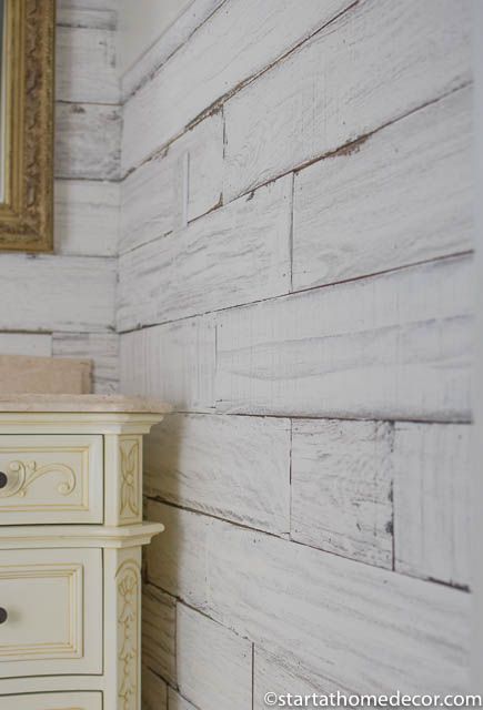 Wood Wall Accent, Shiplap Bathroom Wall, Pallet Accent Wall, Painting Shiplap, Diy Wood Wall, Shiplap Bathroom, White Wood Wall, Distressed Walls, Farmhouse Inspiration